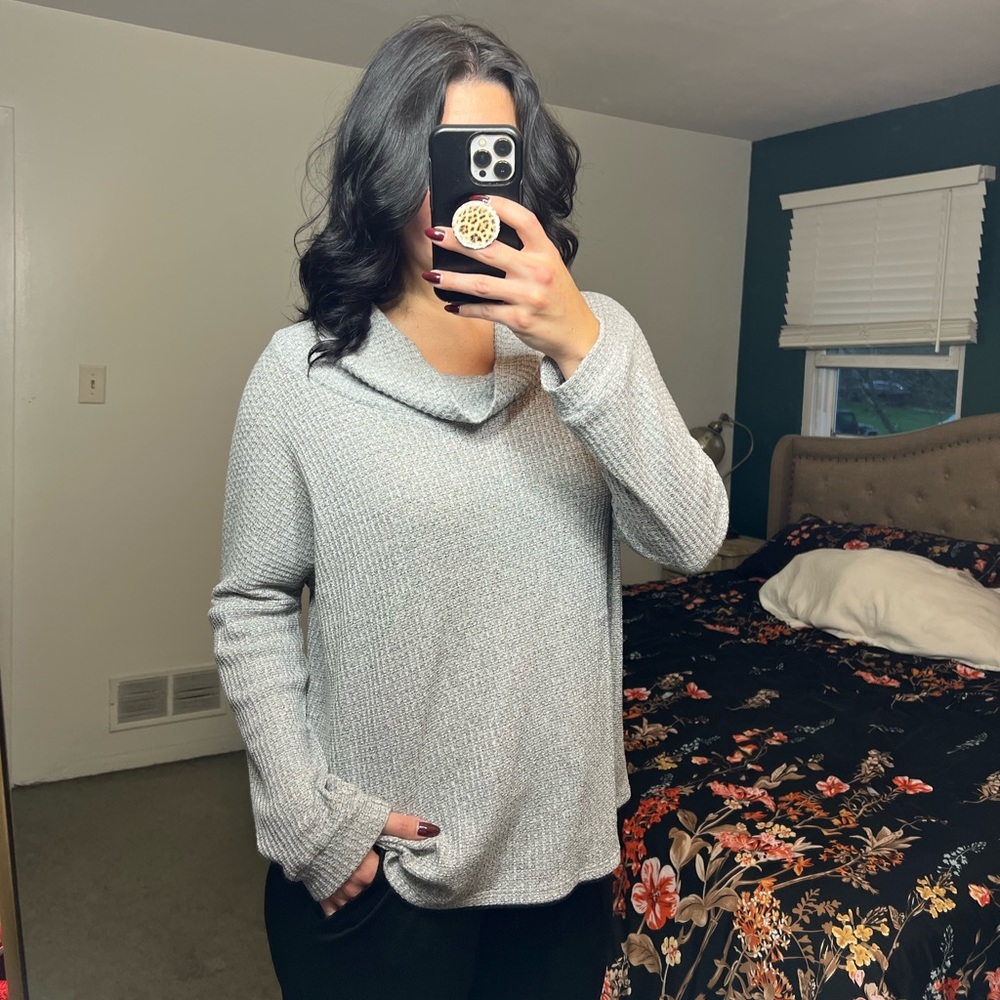 Gray Cowl neck sweater